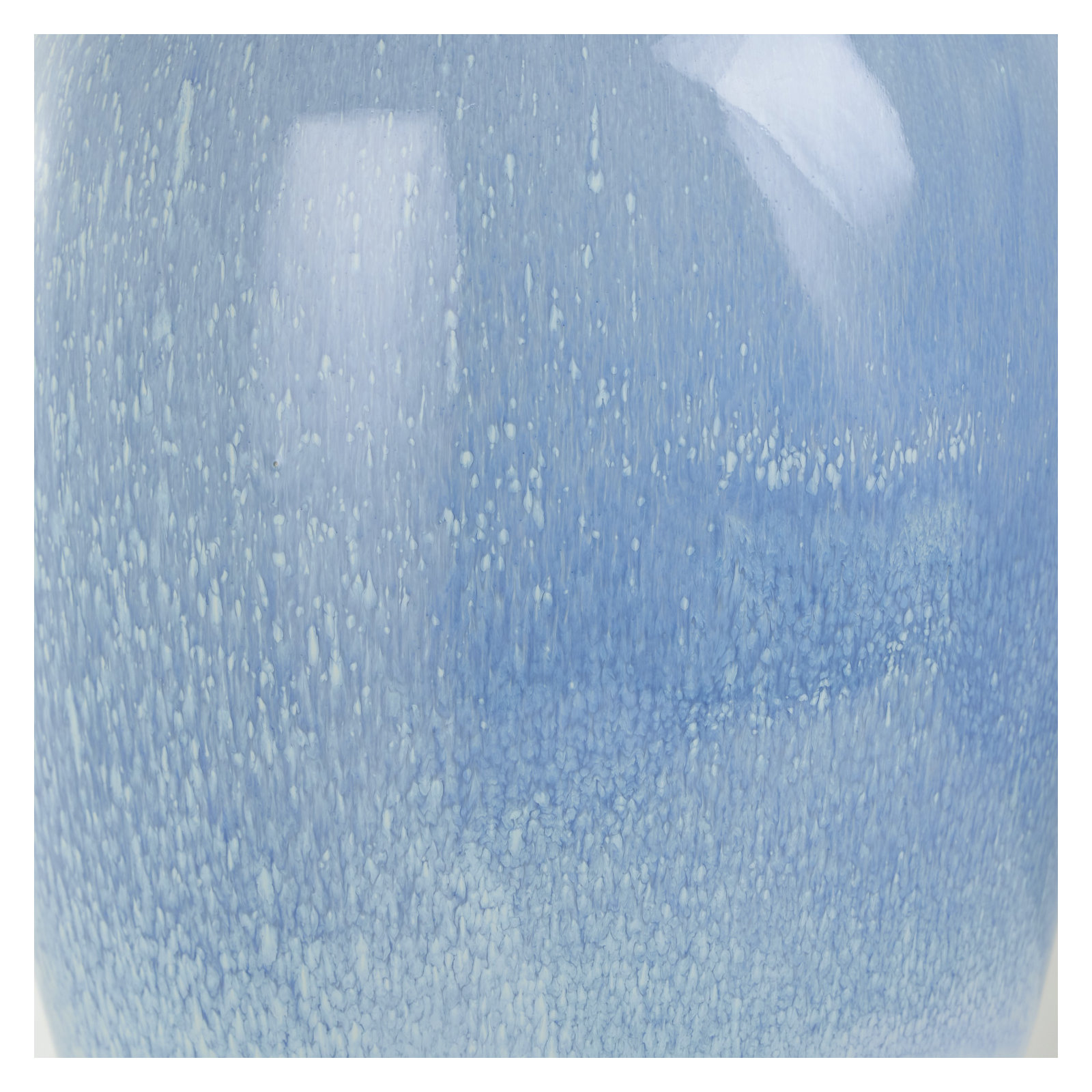 Hennecy Ceramic Ombre Decorative Blue Vase with Unique Texturing
