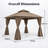 10 x 10 Ft Soft Top Patio Gazebo with 2-Tier Canopy, Mesh Netting and Privacy Curtains, Galvanized Steel Outdoor Canopy for Backyard Deck and Garden-135974232