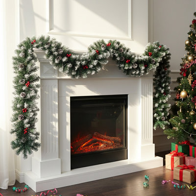 270cm Lighted Faux Garland with Lights