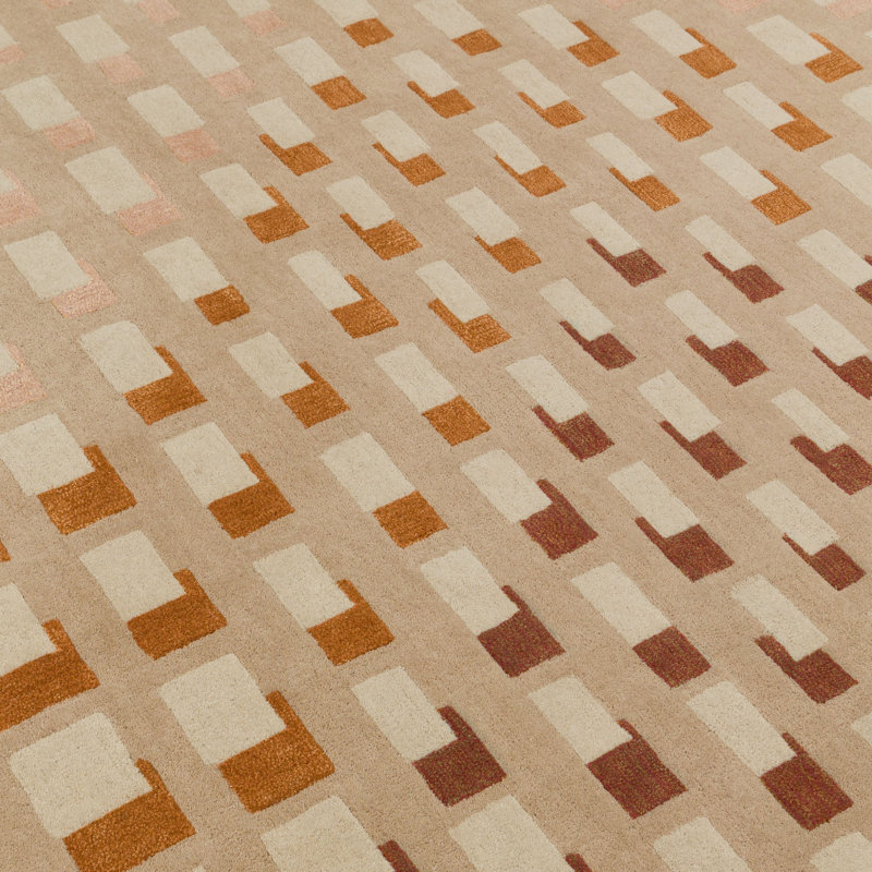 Ombra Hand Tufted Wool Geometric Area Rug, Rectangle 6'5" x 9'8"