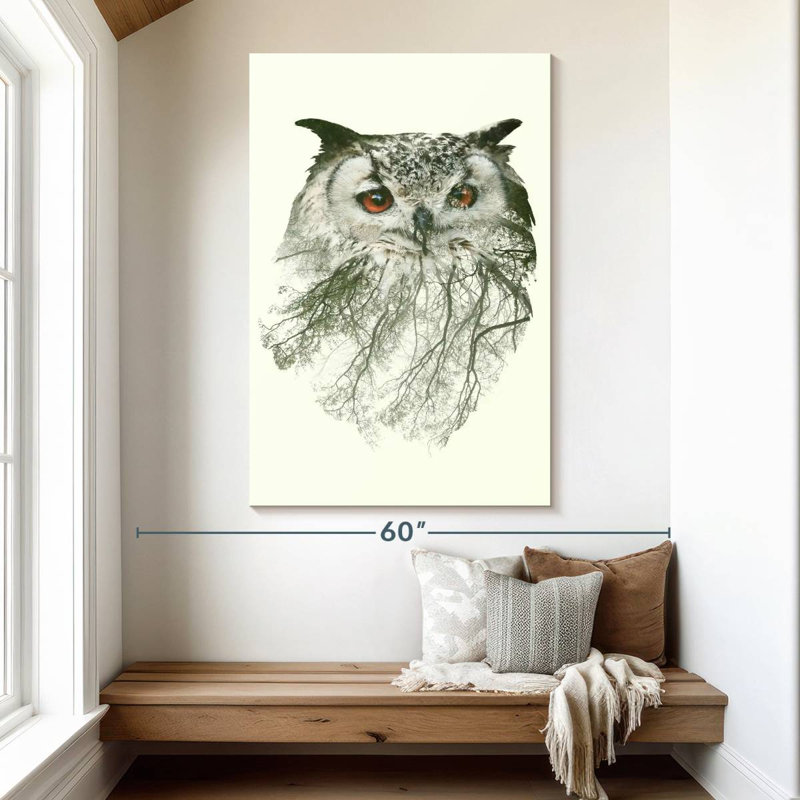 Brampt Forest Tree Owl, 51" H x 34" W