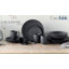 Creatable 20538, Lava Stone Black Collection, 16 Piece Dinnerware Set