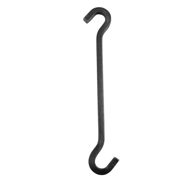 Handcrafted Extension Hook Pot Rack, 10" H x 1.5" W x 0.375" D, Hammered Steel