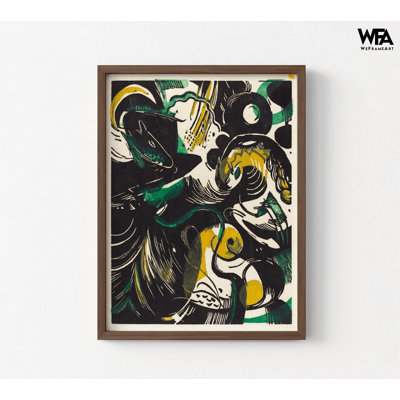 Genesis II By Franz Marc, Framed Franz Marc Painting Print, Abstract Dark Wall Decor, Genesis II Painting Print, Creation II Painting Print