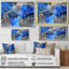 «Blue and Black Luxury Abstract Fluid Art I», reproduction d'art sur toile-67323292-116162149-67323287