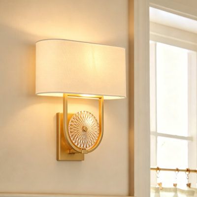 Modern Mariner Wall Light Fixtures with Fabric Shade