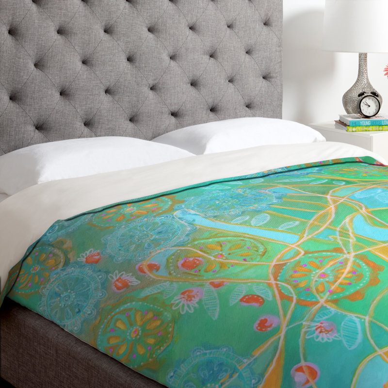 Stephanie Corfee Modern & Contemporary Floral Duvet Cover, Queen, Luxe