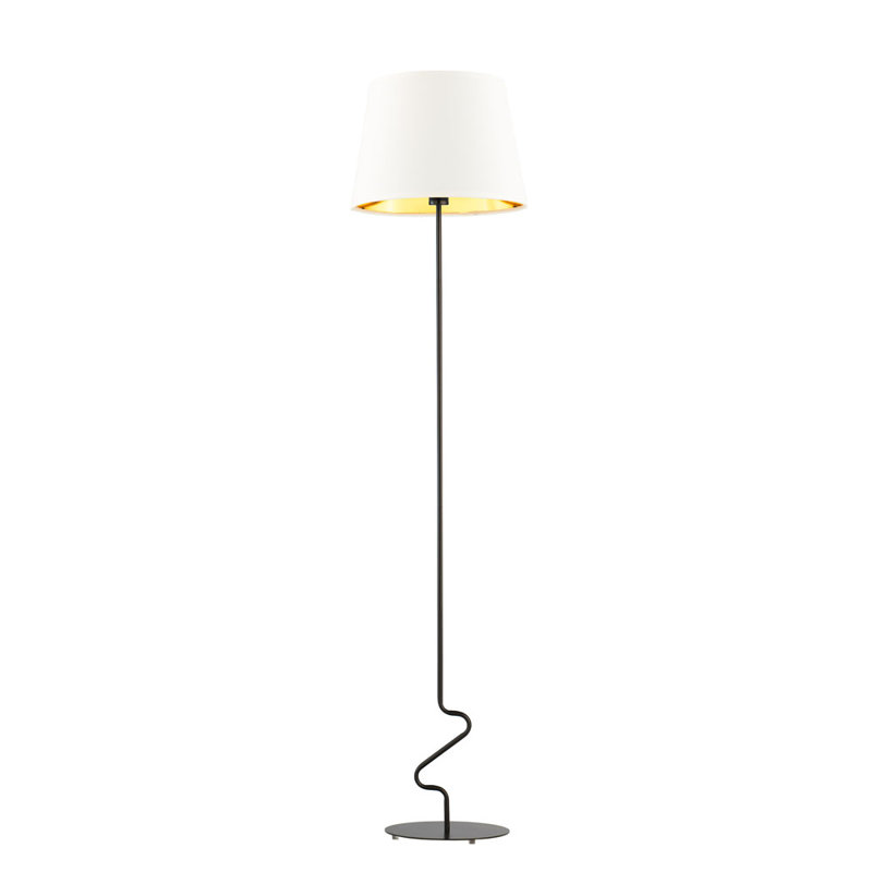 Abhinab 174cm Traditional Floor Lamp, White, Black