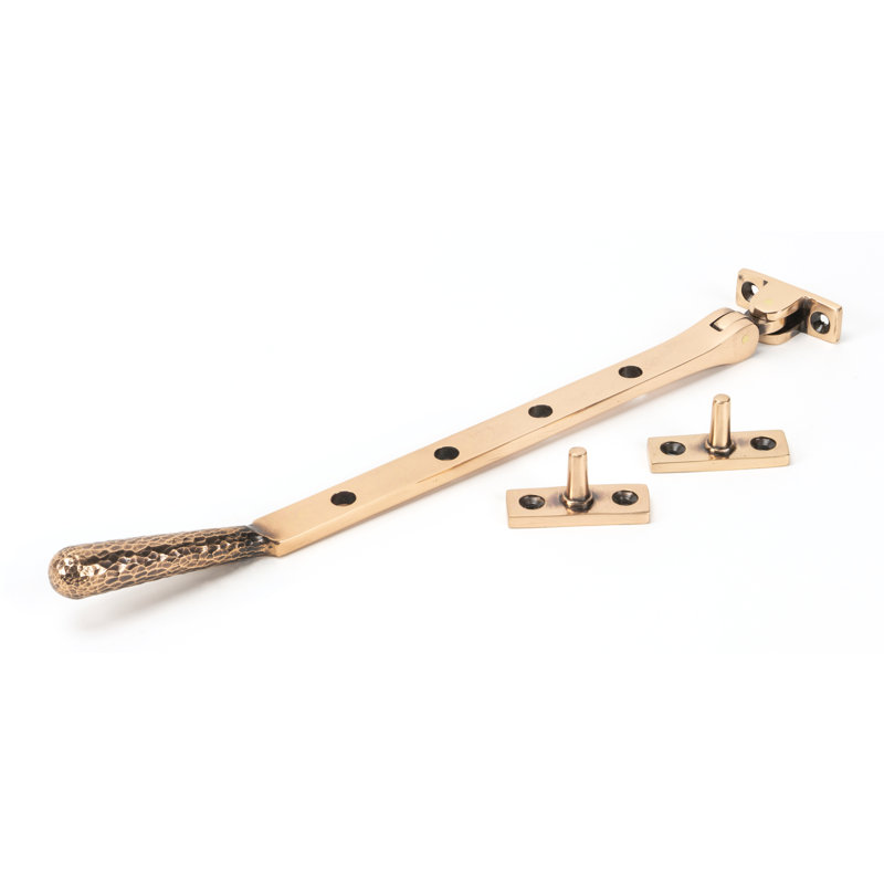 Hammered Newbury Stay Door Accessory, Polished Bronze