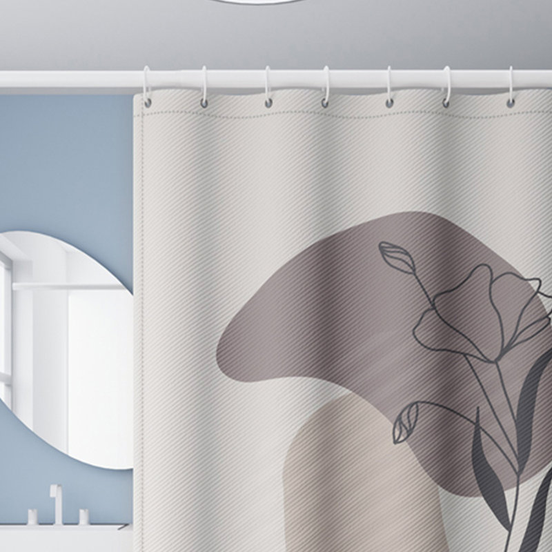 Rideau de douche avec crochets inclus