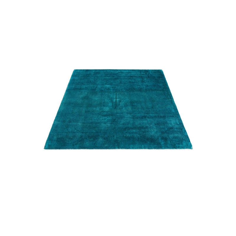 Tapis carré bleu sarcelle Kalmanovitz