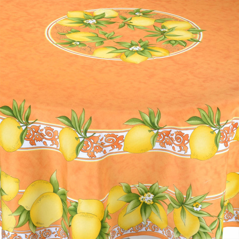 Nappe 70 po Citron Orange French Provencal