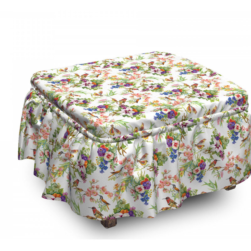 Box Cushion Ottoman Slipcover