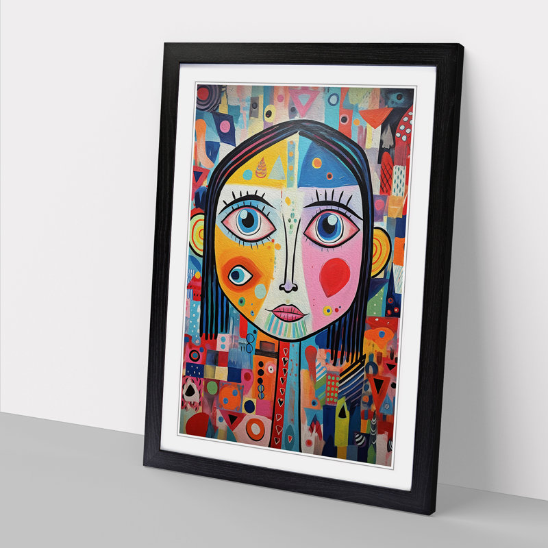 Kids Expressionism - Wall Art, Black Framed, 46cm H x 34cm W x 2cm D