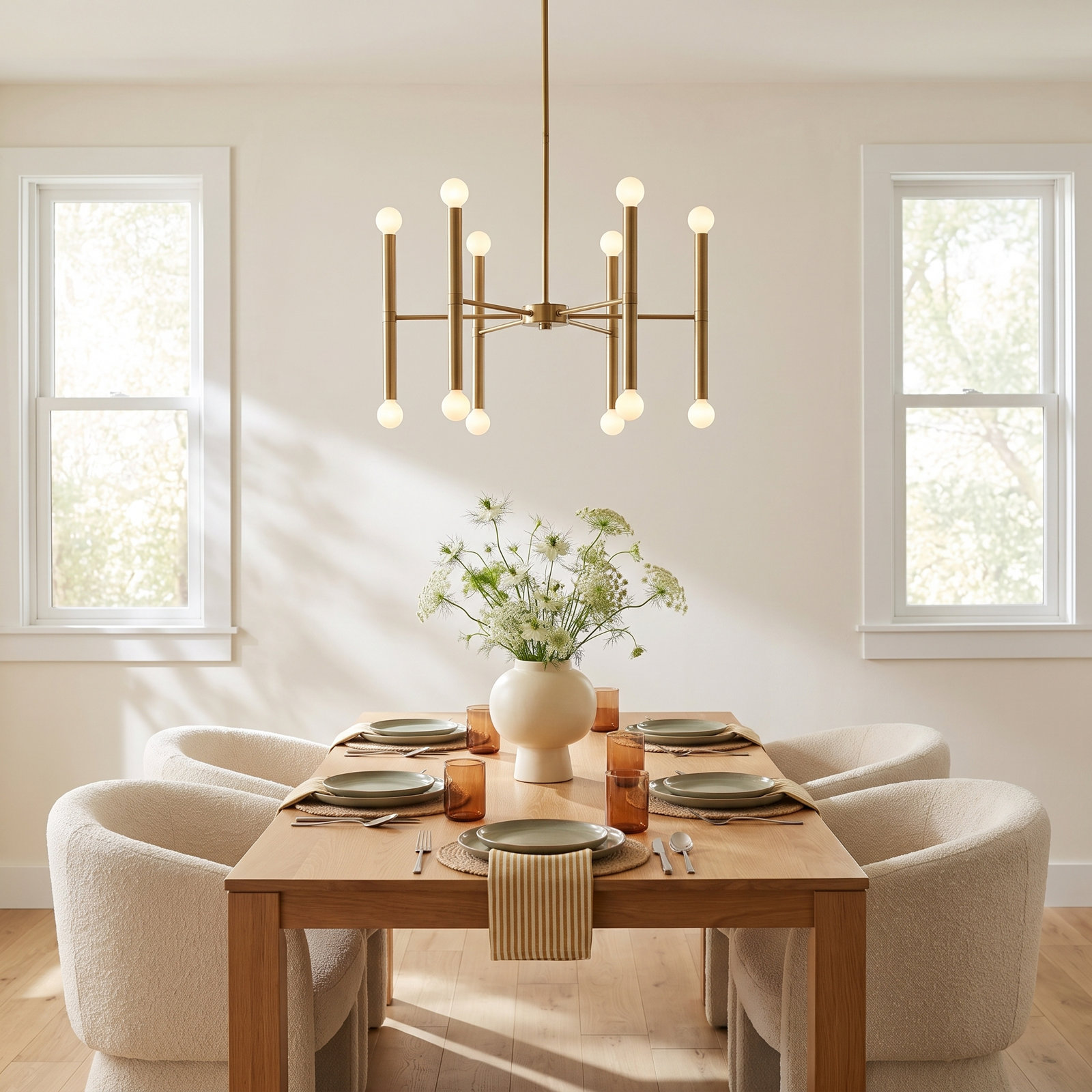 Jamir 10-Light Chandelier, Gold