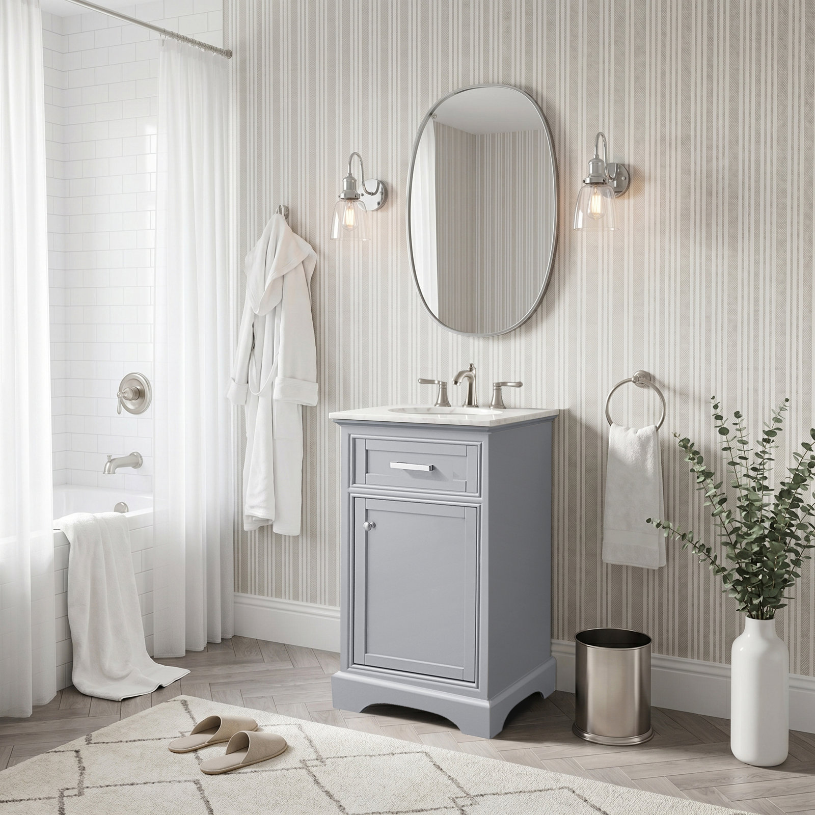 Hermes 19'' Single Bathroom Vanity, Gray
