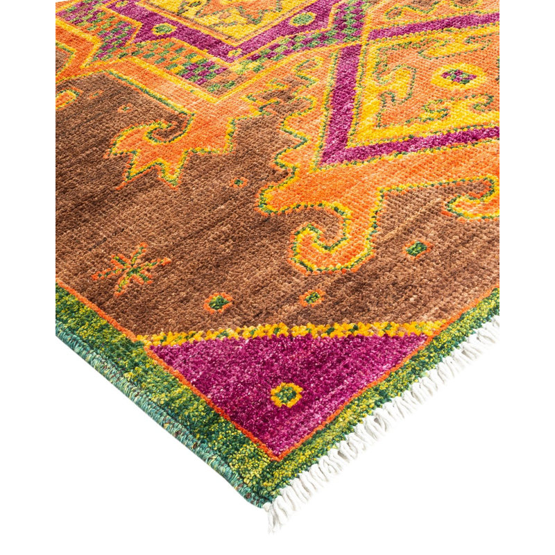 Contemporary One-of-a-Kind 4' 2" X 6' 4" Hand Knotted Area Rug