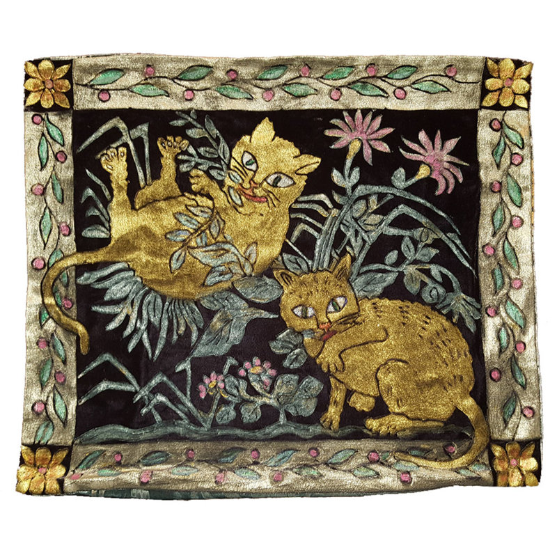 Kittens II Velvet Rectangular Pillow Cover