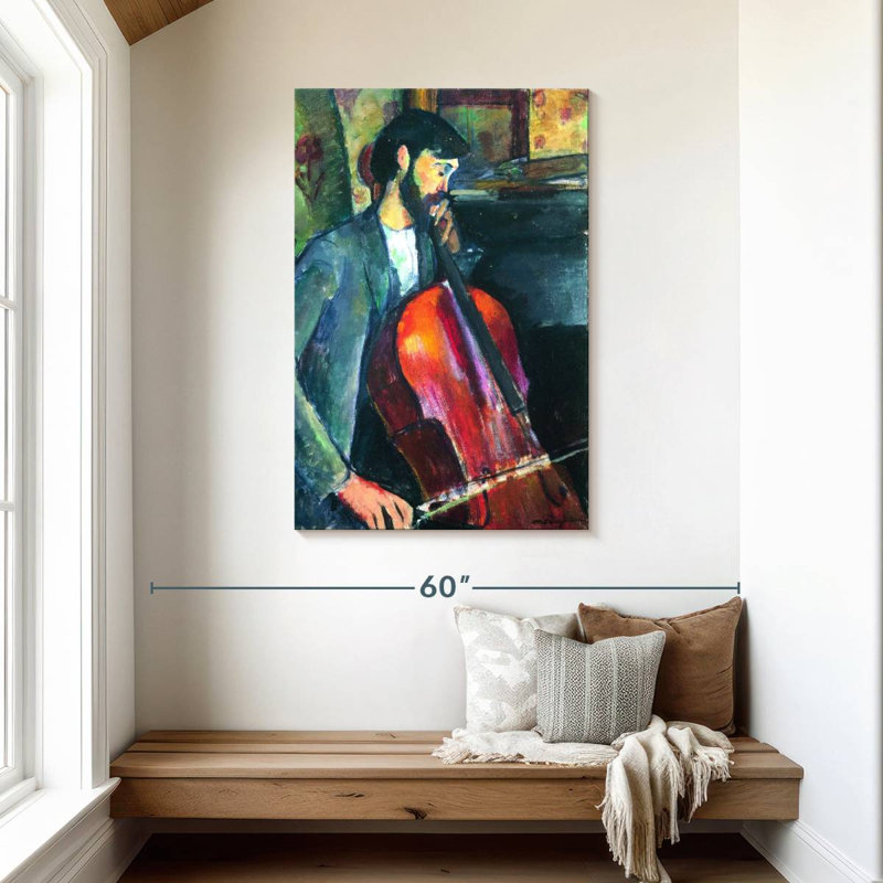Leisha The Cellist, H 45 po x l 30 po
