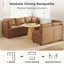 Banquette modulaire pour le coin repas avec rangement, similicuir résistant aux égratignures-1243335315-1244521720