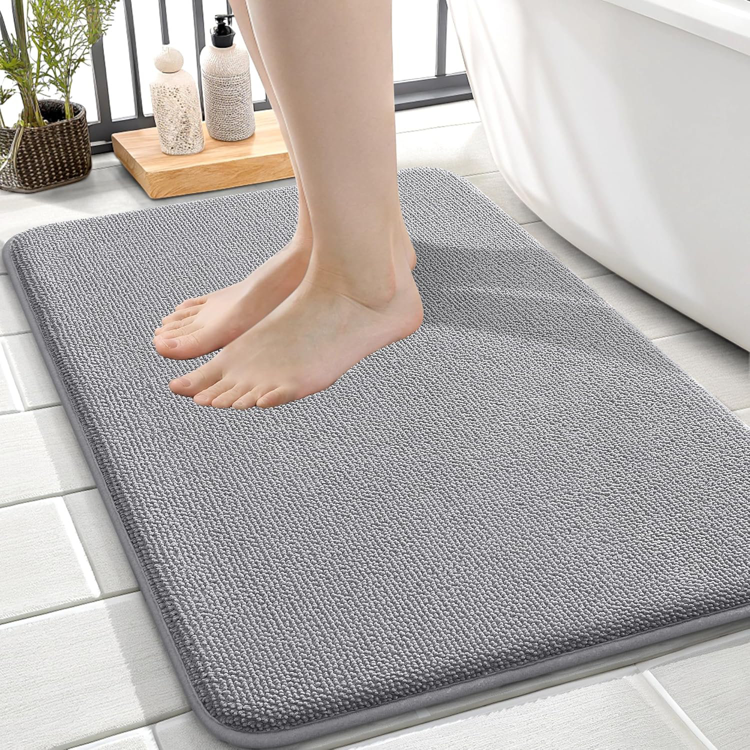 MAZOJA Thick Memory Foam Bath Rug Soft Absorbent - Wayfair Canada
