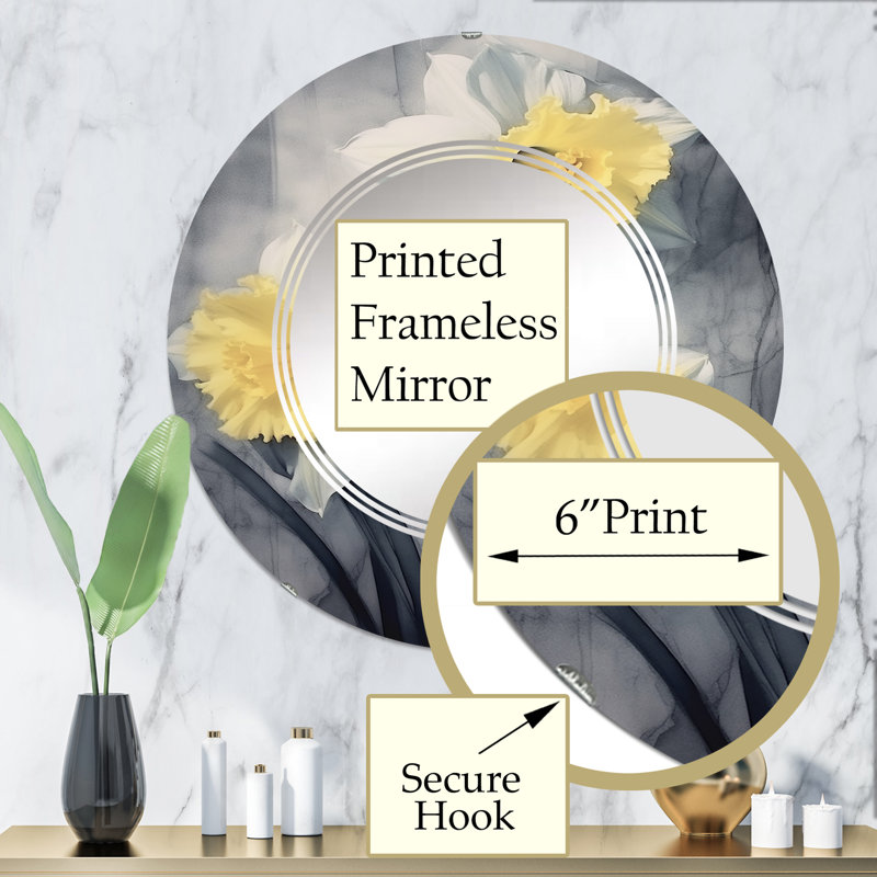 Miroir mural Wieghart, 32 po x 32 po