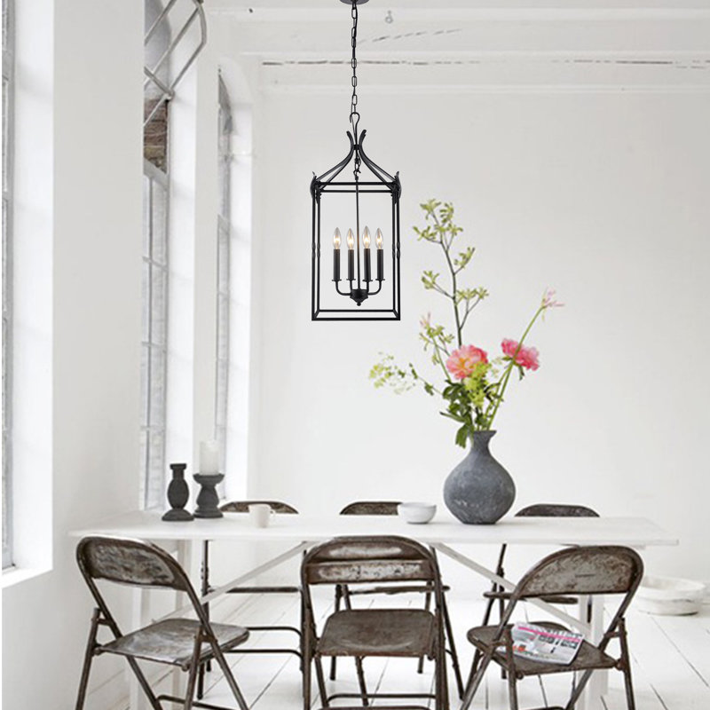 Chesa 4 - Light Black Lantern Pendant
