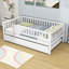 Lit de jour en bois Havund avec lit gigogne simple et garde-corps de clôture-50133393-50133392