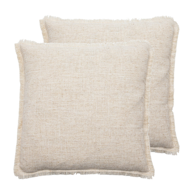 Coussin décoratif à franges Edge Edge, Naturel