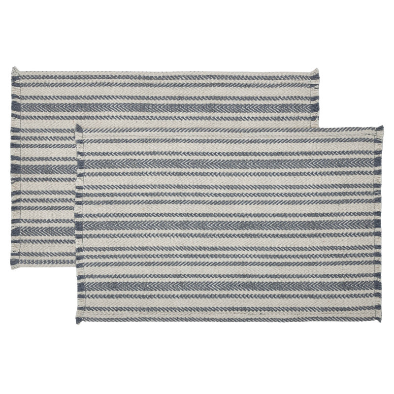 Celestina Cotton Blend Chevron Rectangle Placemat