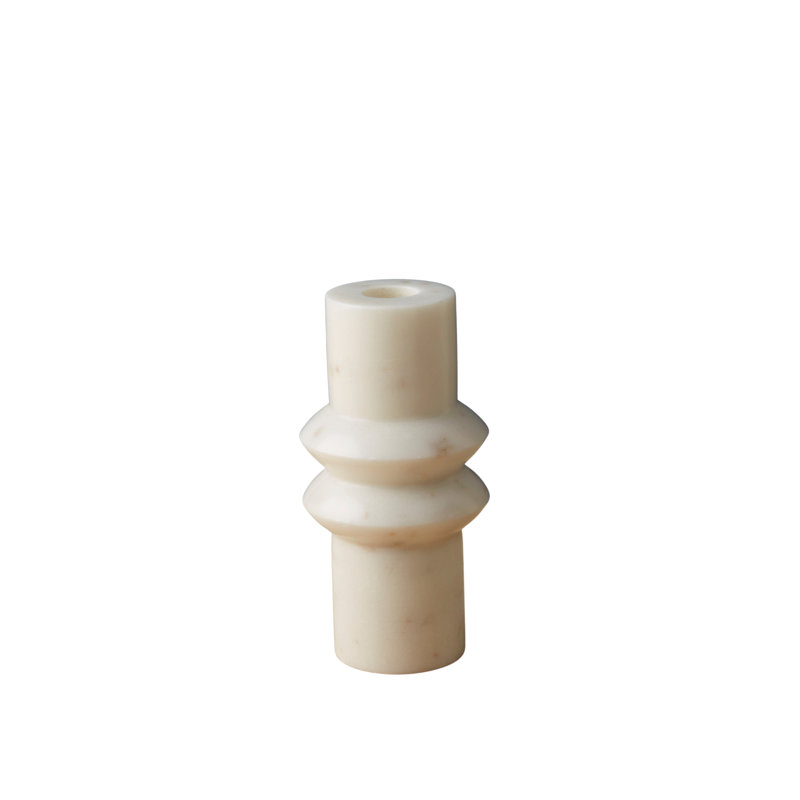 Petit chandelier en marbre Aruna, 6" H x 3" W x 3" D