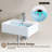 Rectangular Wall-mount Or Countertop Bathroom Sink 17.72 In. White With Single Faucet Hole