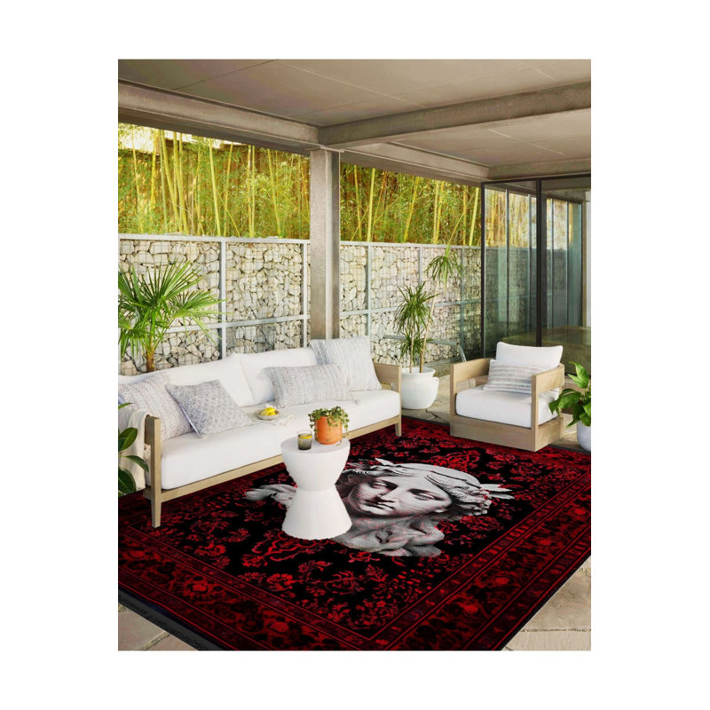 Tapis décoratif lavable à la machine, Sous-tapis rectangulaire de 3 pi 3 po x 4 pi 11 po
