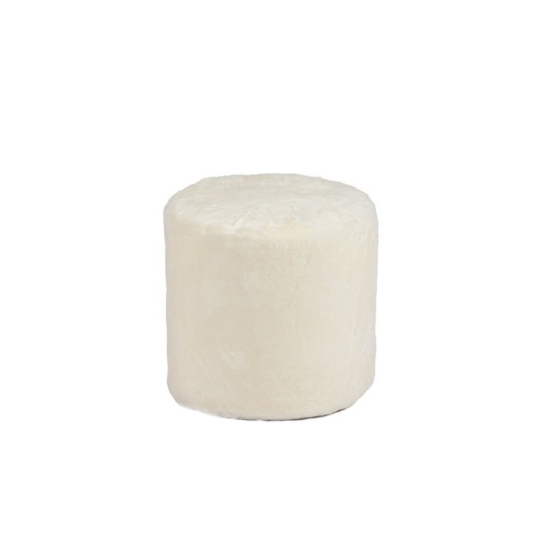  Grand repose-pieds Furniture Shearling, Blanc cassé