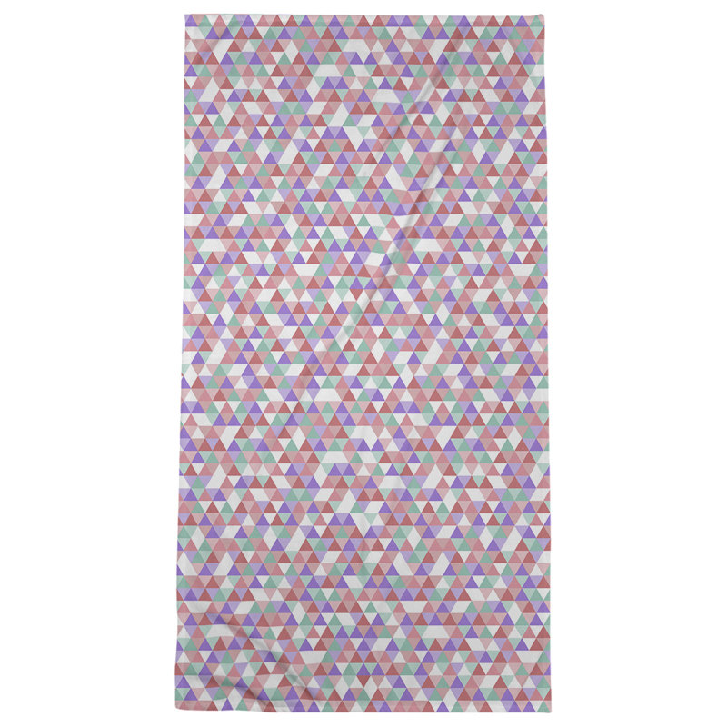 Katelyn Elizabeth Cotton Blend Bath Towel, Pink/Green