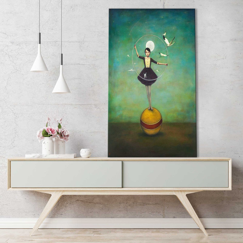 Luna's Circle par Duy Huynh - Peinture, Toile tendue, H 60 po x l 36 po x P 1,5 po