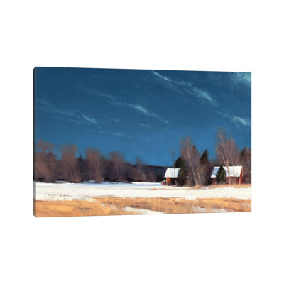 Grant Township Farm By Moonlight by Ben Bauer - Wrapped Canvas Painting