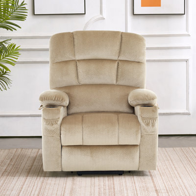 Karem Dual Motor Power Lift Recliner Chair with Massage and Heat, Fabric
