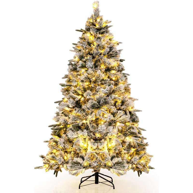 Lighted Artificial Pine Christmas Tree, 180cm H
