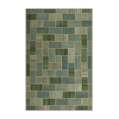Tapis vert / gris