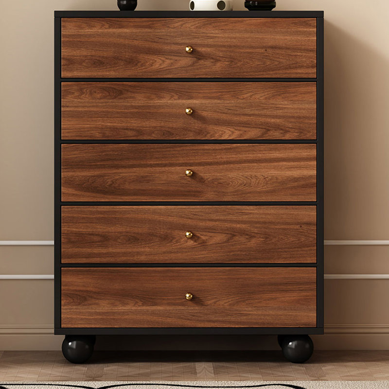 Buffet décoratif rétro en bois massif noir