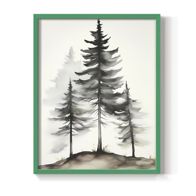 Art des Fêtes de Noël - série 2 - CCXL III, reproduction encadrée - bois massif, Vert, H 11 po x l 9 po