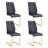 Kimara Modern Faux Leather Diamond Quilt Cantilever Dining Chairs (Set of 4)-208377316-215003007-245472721