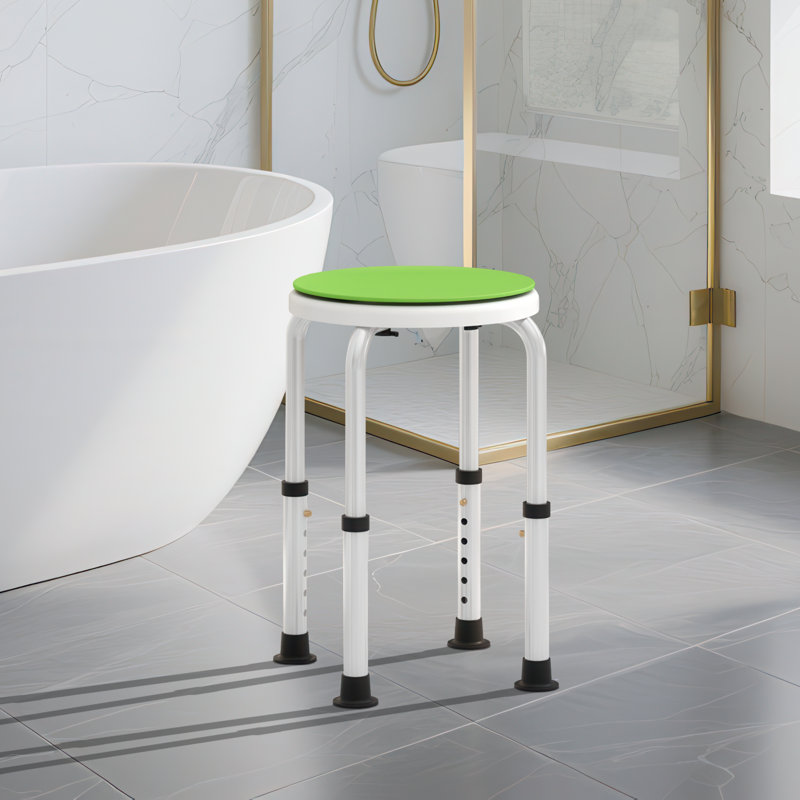 Adjustable 360° Swivel Shower Chair – Safe, Non-slip Aluminum Stool For Elderly & Disabled