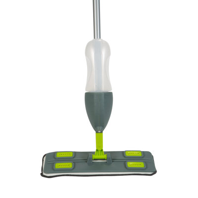 Kitchen Details Spray Mop with Microfiber Pad Grey Colour | Refillable Bottle Floor Cleaning System | Wet Dry Hardwood Laminate Tile Cleaner