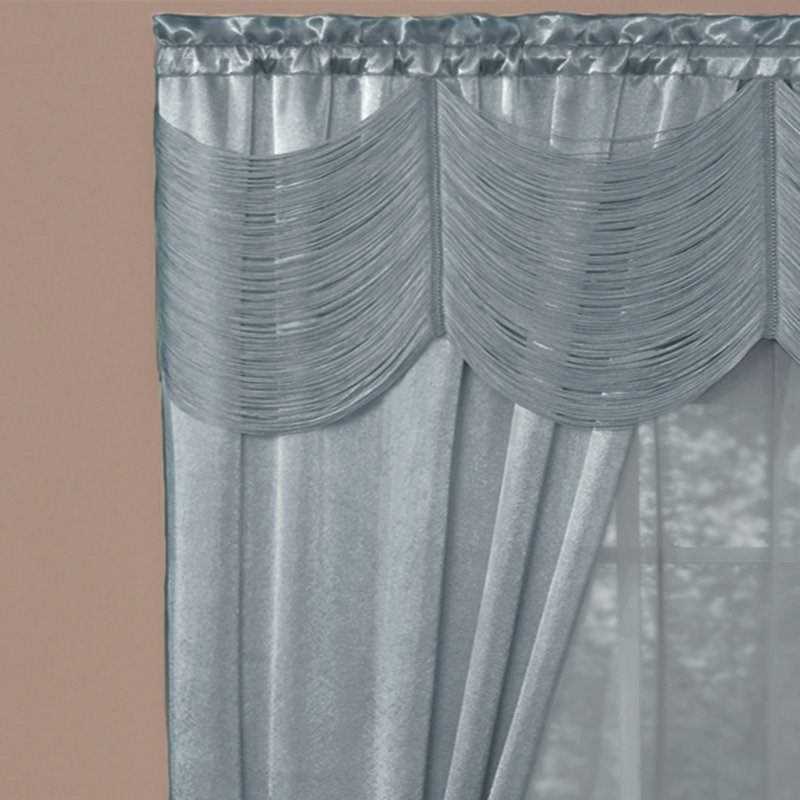 Mortimer Semi Sheer Curtain Pair, 56" W x 63" L, Sage