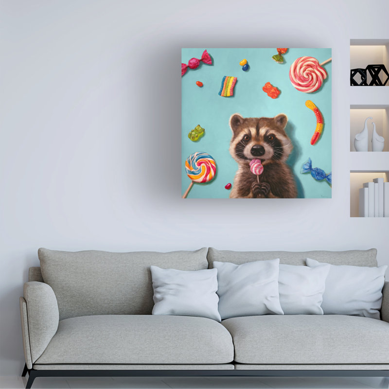 Art sur toile, «bolologia» par Lucia Heffernan, H 14 po x l 14 po