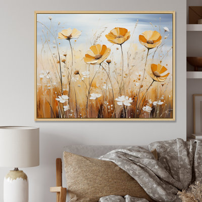 " Meadow Blooming Yellow White Poppy Flowers "