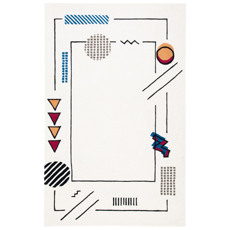 Tapis en laine touffeté à la main Briahnna, Rectangle 8 pi x 10 pi