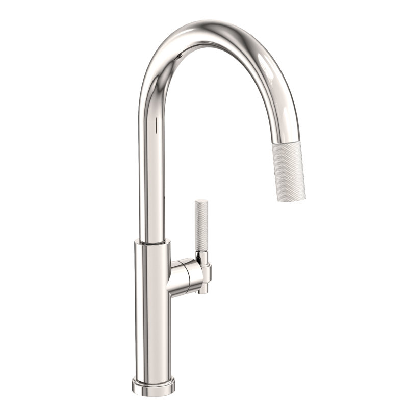 Muncy Single Handle Pull Down Kitchen Faucet, Polished Nickel